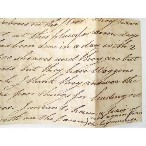 943 - An early 19thC hand written ship letter from Palatine Bridge, United States to Scotland. Dated 1823