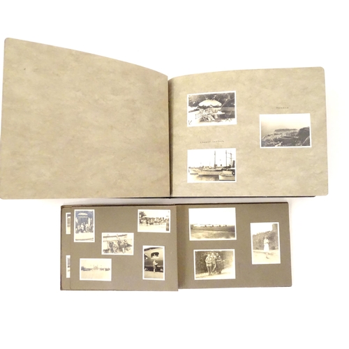 947 - Two early 20thC photographs albums one documenting a Tour of France and Switzerland 1937 to include ... 