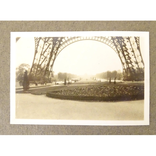 947 - Two early 20thC photographs albums one documenting a Tour of France and Switzerland 1937 to include ... 