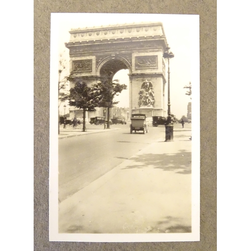 947 - Two early 20thC photographs albums one documenting a Tour of France and Switzerland 1937 to include ... 