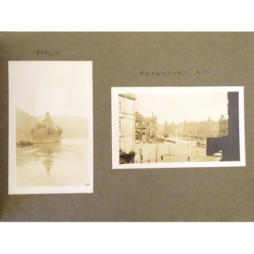 947 - Two early 20thC photographs albums one documenting a Tour of France and Switzerland 1937 to include ... 