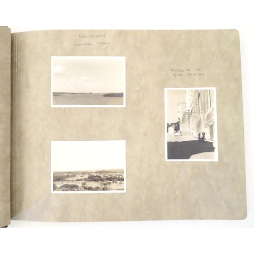 947 - Two early 20thC photographs albums one documenting a Tour of France and Switzerland 1937 to include ... 