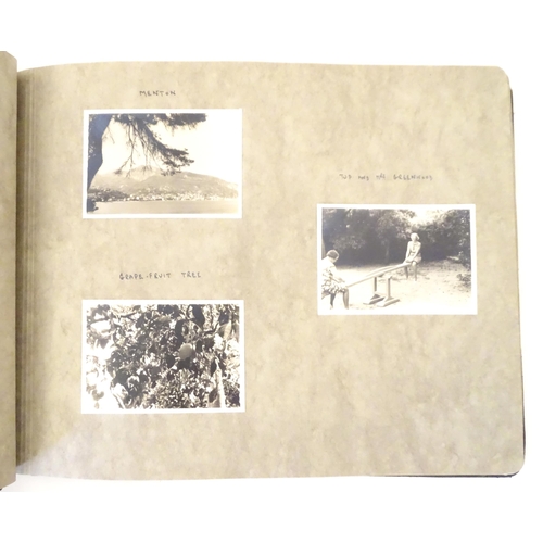 947 - Two early 20thC photographs albums one documenting a Tour of France and Switzerland 1937 to include ... 