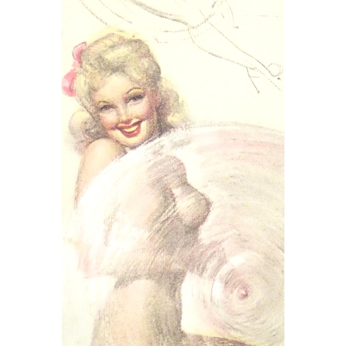 948 - A 20thC part calendar titled Artist's Sketch Pad decorated with pin-up girls by Mac Thorson, each pa... 