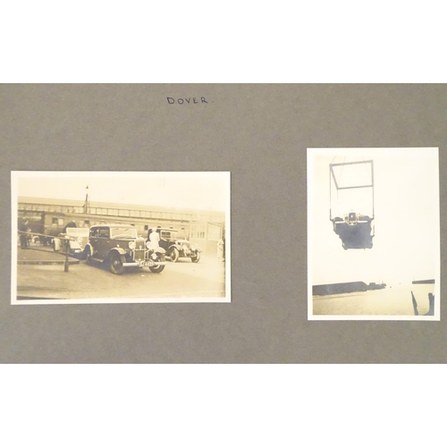 955 - Three 20thC photograph albums documenting trips to France and Germany, to include landscape views, c... 