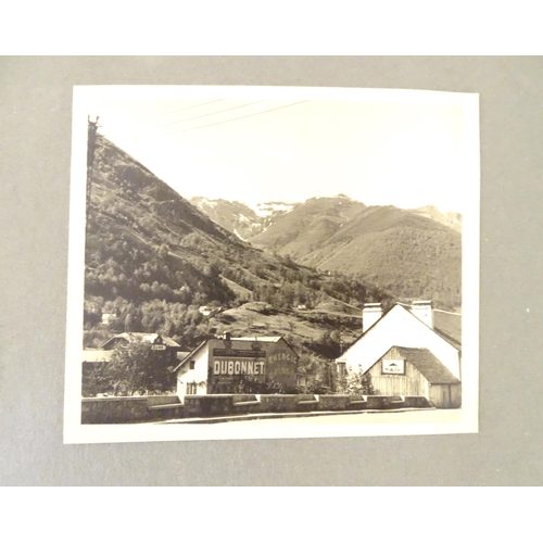 955 - Three 20thC photograph albums documenting trips to France and Germany, to include landscape views, c... 