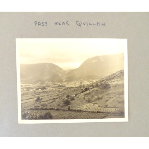 955 - Three 20thC photograph albums documenting trips to France and Germany, to include landscape views, c... 