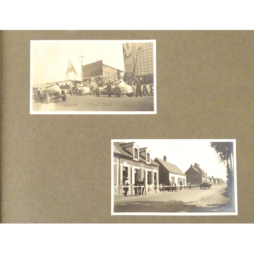 955 - Three 20thC photograph albums documenting trips to France and Germany, to include landscape views, c... 