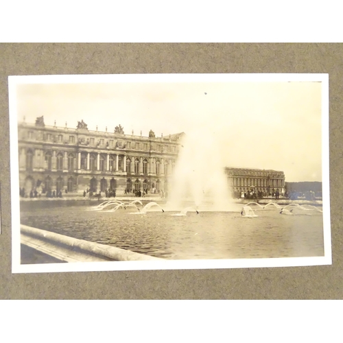 955 - Three 20thC photograph albums documenting trips to France and Germany, to include landscape views, c... 