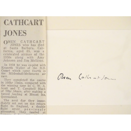 957 - Aviation Interest: A quantity of 20thC newspaper clippings relating to Concorde and Jean Batten's fl... 