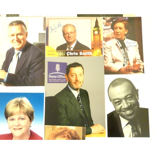 958 - A quantity of late 20thC autographed portrait photographs of British Members of Parliament, comprisi... 