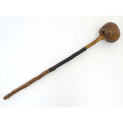 1084 - Ethnographic / Native / Tribal: An African knobkerrie throwing club. Approx. 24 1/2