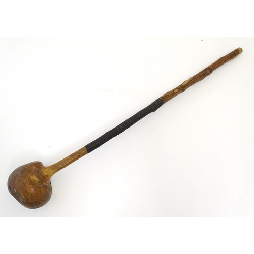 1084 - Ethnographic / Native / Tribal: An African knobkerrie throwing club. Approx. 24 1/2