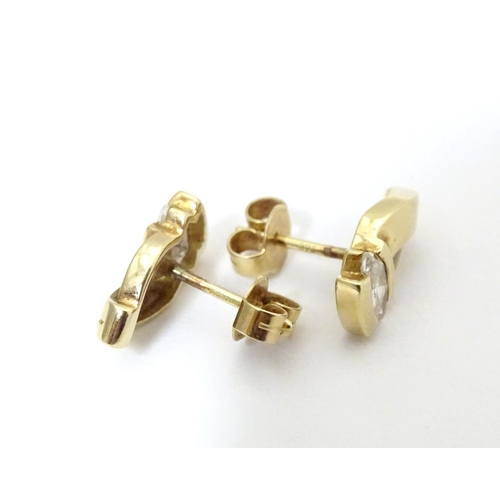 742 - Six pairs of assorted stud earrings to include some gold and yellow metal examples.