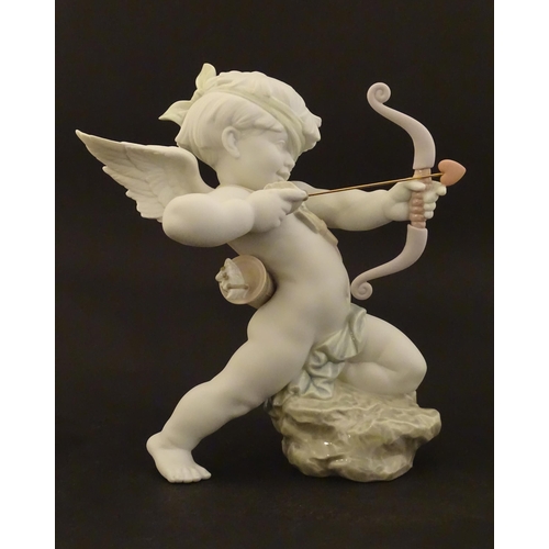 116 - A Lladro figure modelled as Cupid with bow, Straight to The Heart, model no. 9209. Marked under. Wit... 