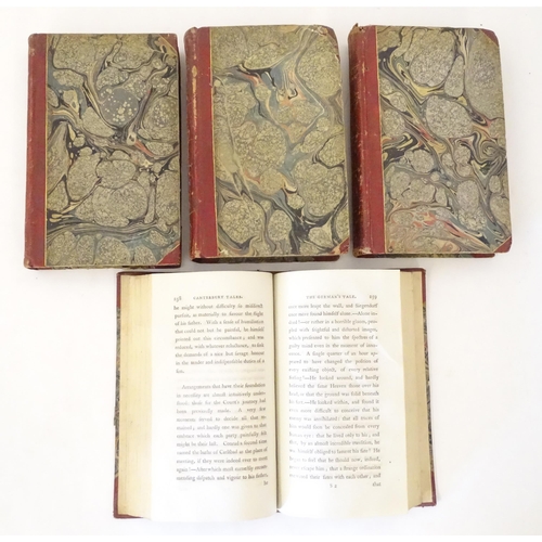 808 - Books: Canterbury Tales, volumes 1-4, by Harriet Lee. Published for G. G. & J. Robinson, London, 179... 