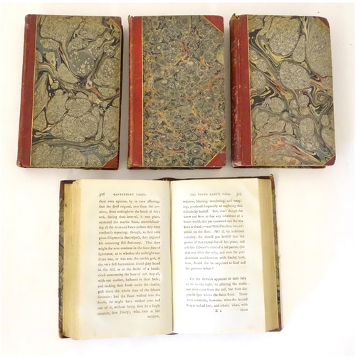 808 - Books: Canterbury Tales, volumes 1-4, by Harriet Lee. Published for G. G. & J. Robinson, London, 179... 