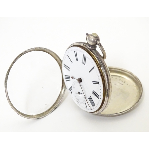 777 - A pocket watch travelling case / night stand with easel back and silver surround, hallmarked Sheffie... 