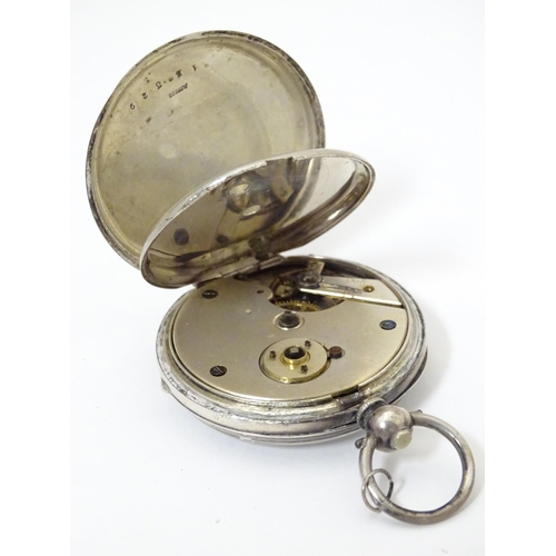 777 - A pocket watch travelling case / night stand with easel back and silver surround, hallmarked Sheffie... 