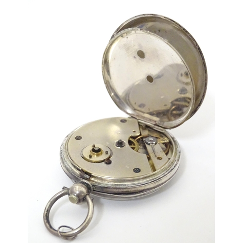 777 - A pocket watch travelling case / night stand with easel back and silver surround, hallmarked Sheffie... 