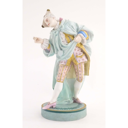 187 - A French Vion & Baury bisque figure depicting a court gentleman, after a design by Charles Baury. Ma... 