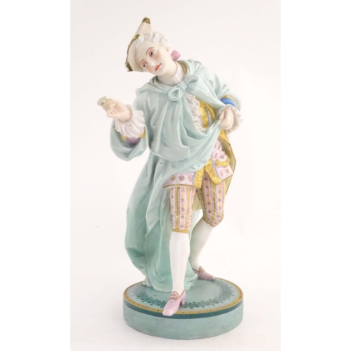 187 - A French Vion & Baury bisque figure depicting a court gentleman, after a design by Charles Baury. Ma... 