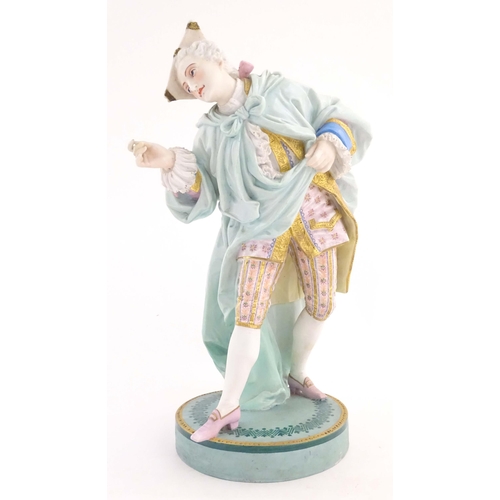 187 - A French Vion & Baury bisque figure depicting a court gentleman, after a design by Charles Baury. Ma... 