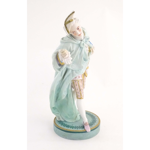 187 - A French Vion & Baury bisque figure depicting a court gentleman, after a design by Charles Baury. Ma... 