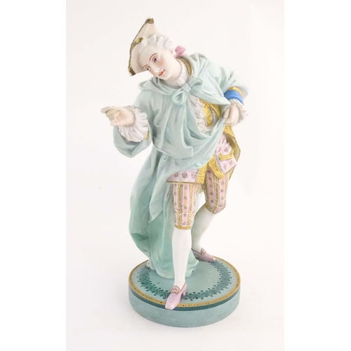 187 - A French Vion & Baury bisque figure depicting a court gentleman, after a design by Charles Baury. Ma... 