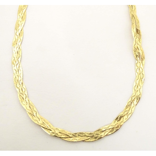 630 - A 9ct gold necklace approx. 18