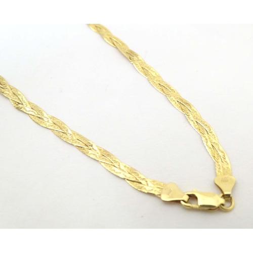 630 - A 9ct gold necklace approx. 18