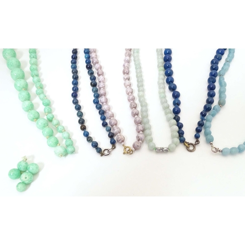 755 - Five assorted bead necklaces (5)