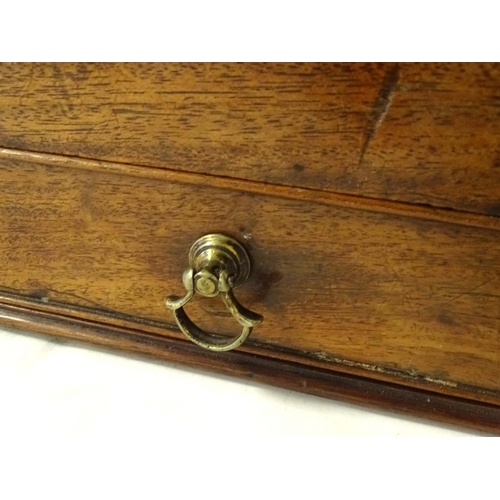 1268 - An early 19thC mahogany writing slope / lectern with a single drawer having four divisions. Approx. ... 