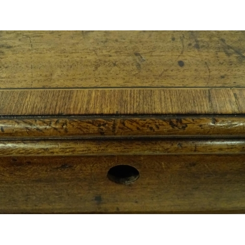 1268 - An early 19thC mahogany writing slope / lectern with a single drawer having four divisions. Approx. ... 