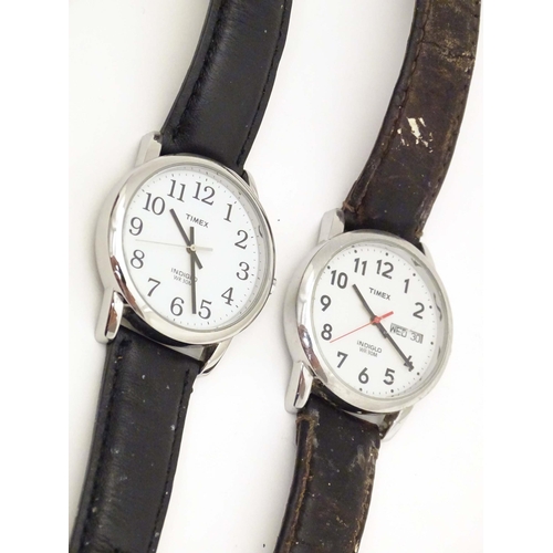 775 - A quantity of 20thC wrist watches, comprising examples by Timex , Accurist and Rotary , together wit... 