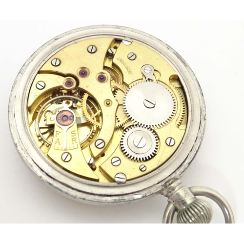 780 - A World War 2 / WW2 / WWII / Second World War Observer's / Navigator's pocket watch, the reverse sta... 