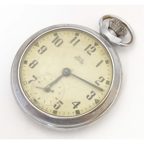 783 - A Victorian silver pocket watch hallmarked Chester 1871, the enamel dial with inset seconds dial and... 