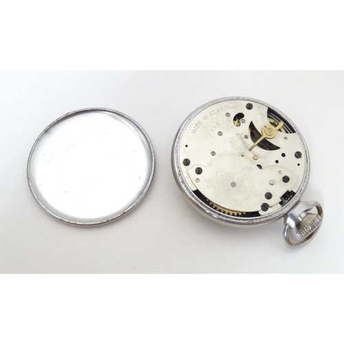 783 - A Victorian silver pocket watch hallmarked Chester 1871, the enamel dial with inset seconds dial and... 