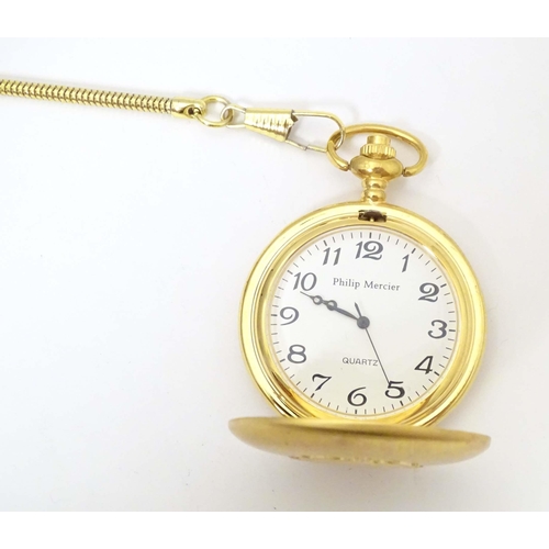 784 - A Philip Mercier pocket watch with quartz movement.