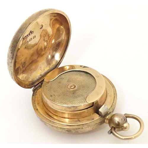 793 - A 9ct gold sovereign case hallmarked Birmingham 1903, maker S. Blanckensee & Son Ltd. Approx. 1 3/4