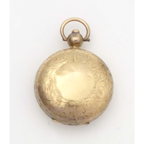 793 - A 9ct gold sovereign case hallmarked Birmingham 1903, maker S. Blanckensee & Son Ltd. Approx. 1 3/4