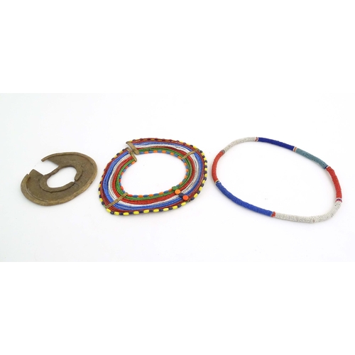 1085 - A quantity of Africa / Maasai beaded jewellery to include necklaces, bracelets, etc.