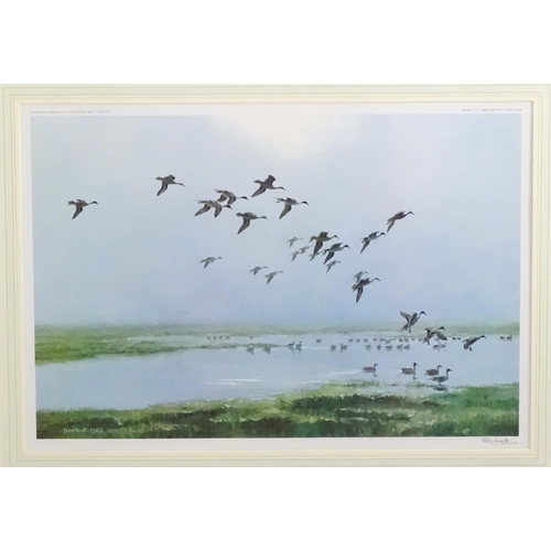 1685 - After Peter Scott (1909-1989), Signed colour print, Pintails on a Hazy Day. Signed in pencil under. ... 