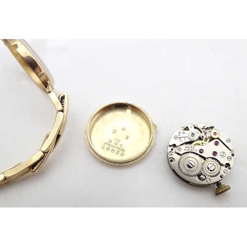 765 - A mid 20thC Omega 'Ladymatic' wrist watch, together with a ladies' 9ct gold cased wrist watch by Maj... 