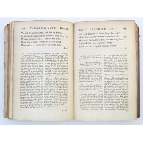 899 - Books: Paradise Lost, A poem in twelve books, vols I & II, by John Milton. Published London, 1763 (2... 