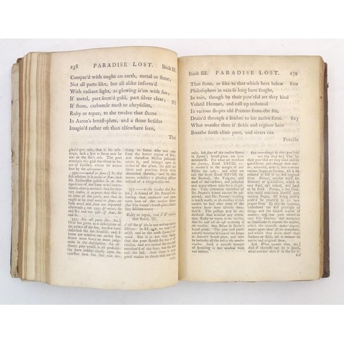 899 - Books: Paradise Lost, A poem in twelve books, vols I & II, by John Milton. Published London, 1763 (2... 