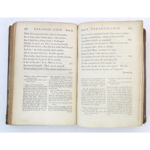 899 - Books: Paradise Lost, A poem in twelve books, vols I & II, by John Milton. Published London, 1763 (2... 