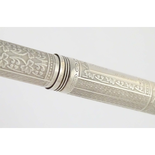 1158 - A Montegrappa .925 silver fountain pen, Roses Edition - House of Lancaster, number 362 of a limited ... 