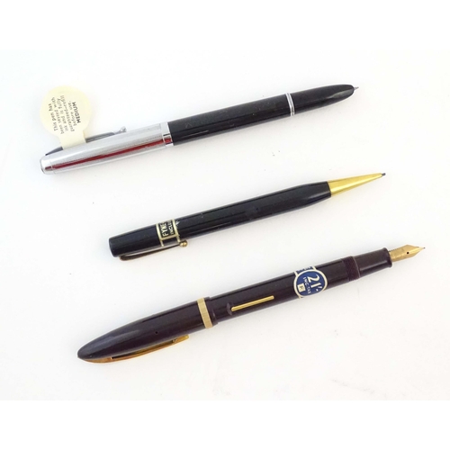 1160 - A quantity of mid 20thC boxed vintage pens, comprising: Platignum 'Senior' , '100 Capillary', 'Gold-... 