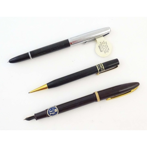 1160 - A quantity of mid 20thC boxed vintage pens, comprising: Platignum 'Senior' , '100 Capillary', 'Gold-... 